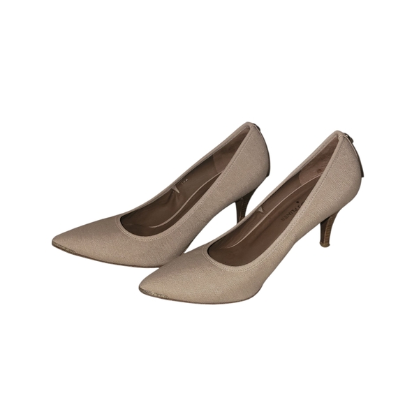 Donald J. Pliner Shoes - Donald J Pliner Nude Kitten Heel Pump Gold Detail Career Shoe Size 10